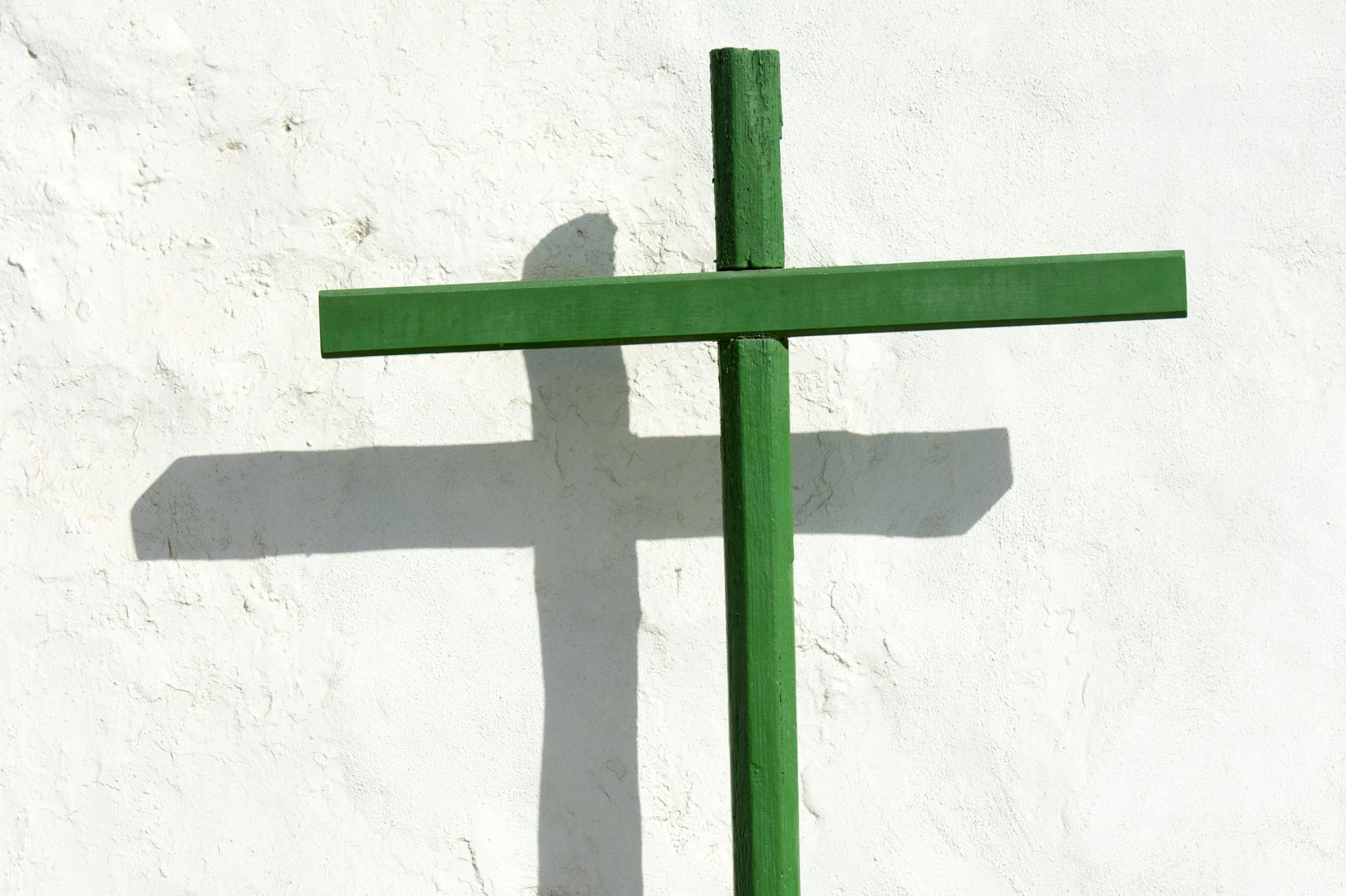 Free stock photo of cross, green, shadow